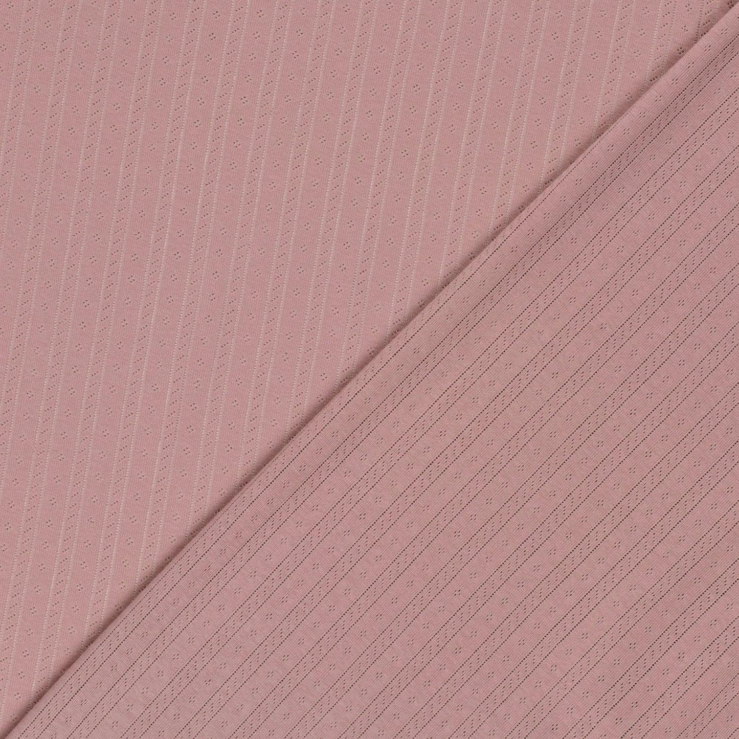Cotton Jersey Pointelle Light Mauve