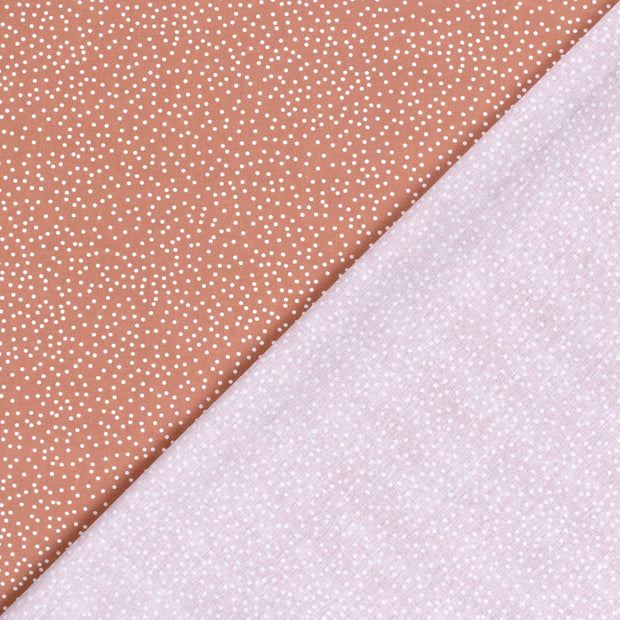 Baumwollpopeline mit Punktmuster, Ziegel