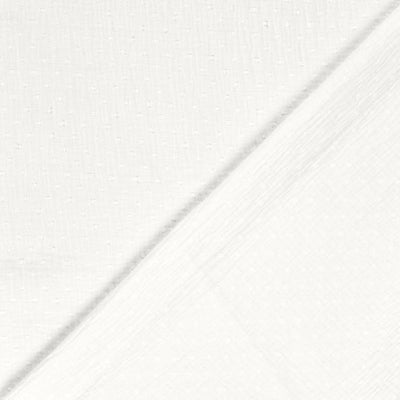 Doppelgaze Dobby-Punkte, Cremeweiß