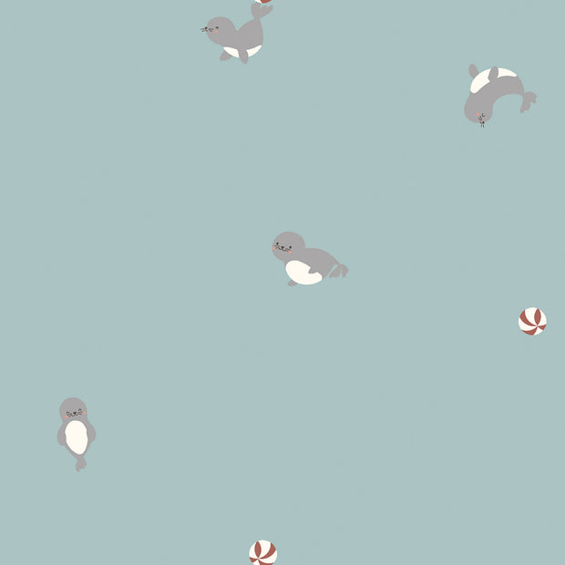 Baumwolljersey mit Tiermotiven, Babyblau