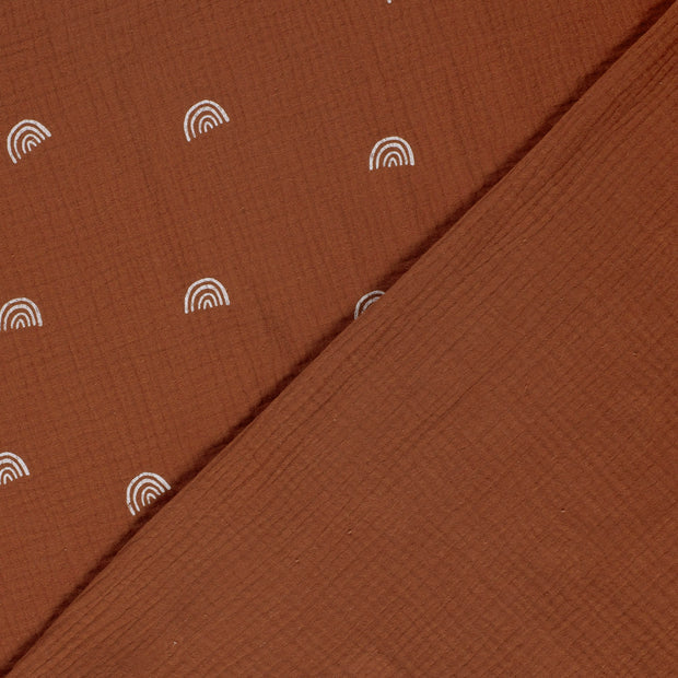 Doppellagiges Gaze-Regenbogen-Brikett mit Print