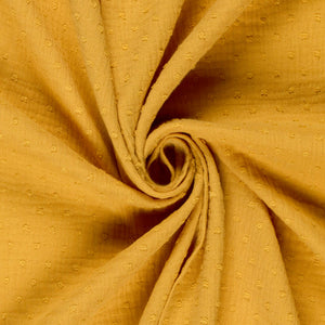 Doppelgaze Dobby Dots Ocker