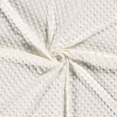 Minky-Stoff, Cremeweiß