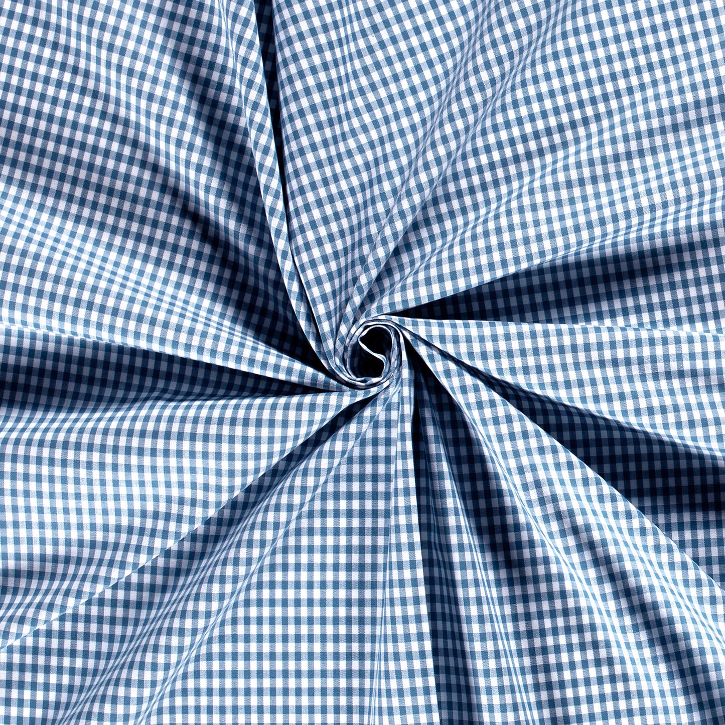Cotton Poplin Gingham Indigo 2.7 mm