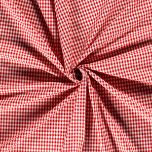 Cotton Poplin Gingham Red 2.7 mm