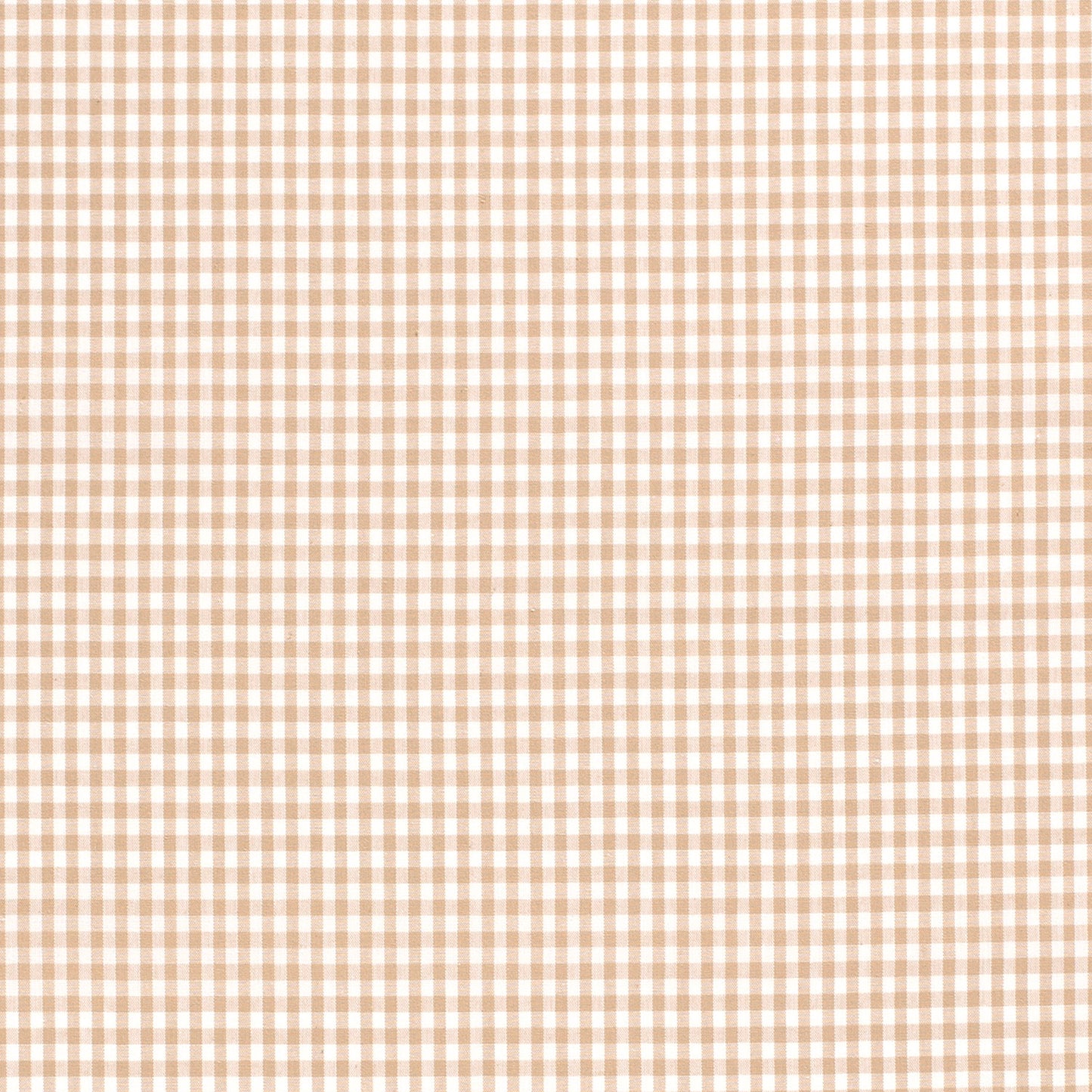 Cotton Poplin Gingham Camel 2.7 mm