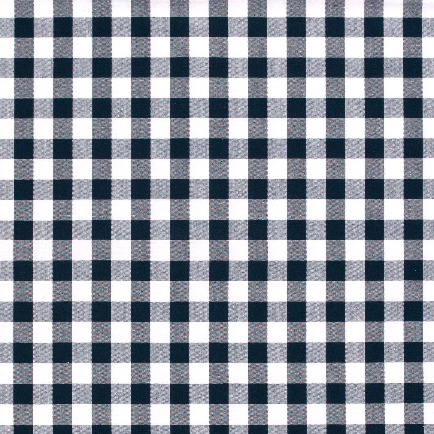 Cotton Poplin Gingham Navy 10 mm