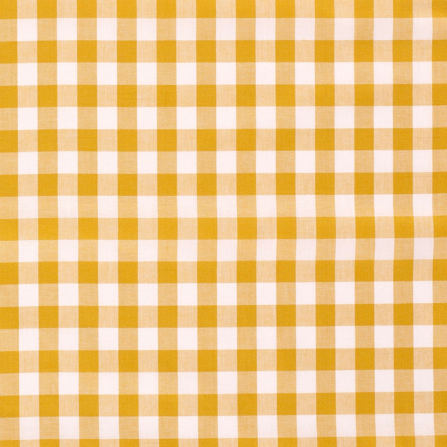 Cotton Poplin Gingham Ochre 10 mm