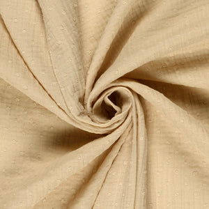 Doppelgaze Dobby-Punkte Beige