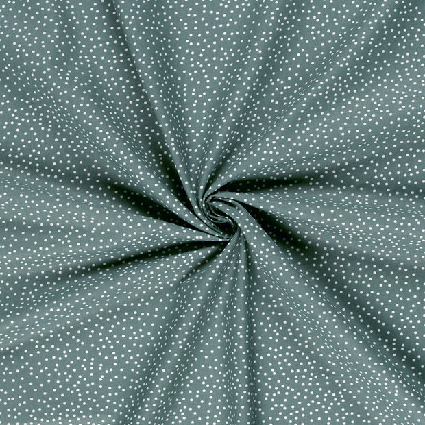 Baumwollpopeline mit Punktmuster, Stahlblau