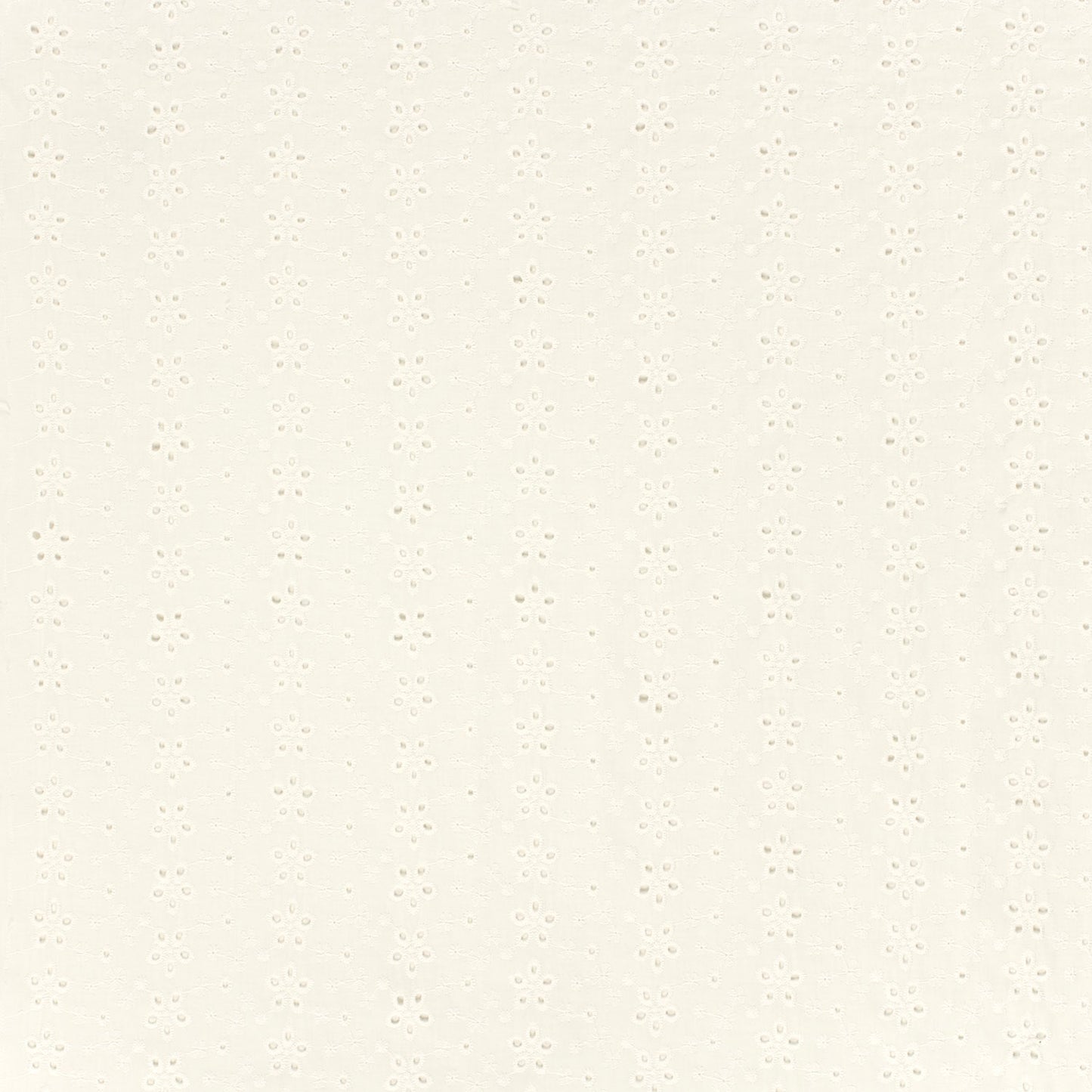 Cotton Poplin Embroidered Flowers Off White