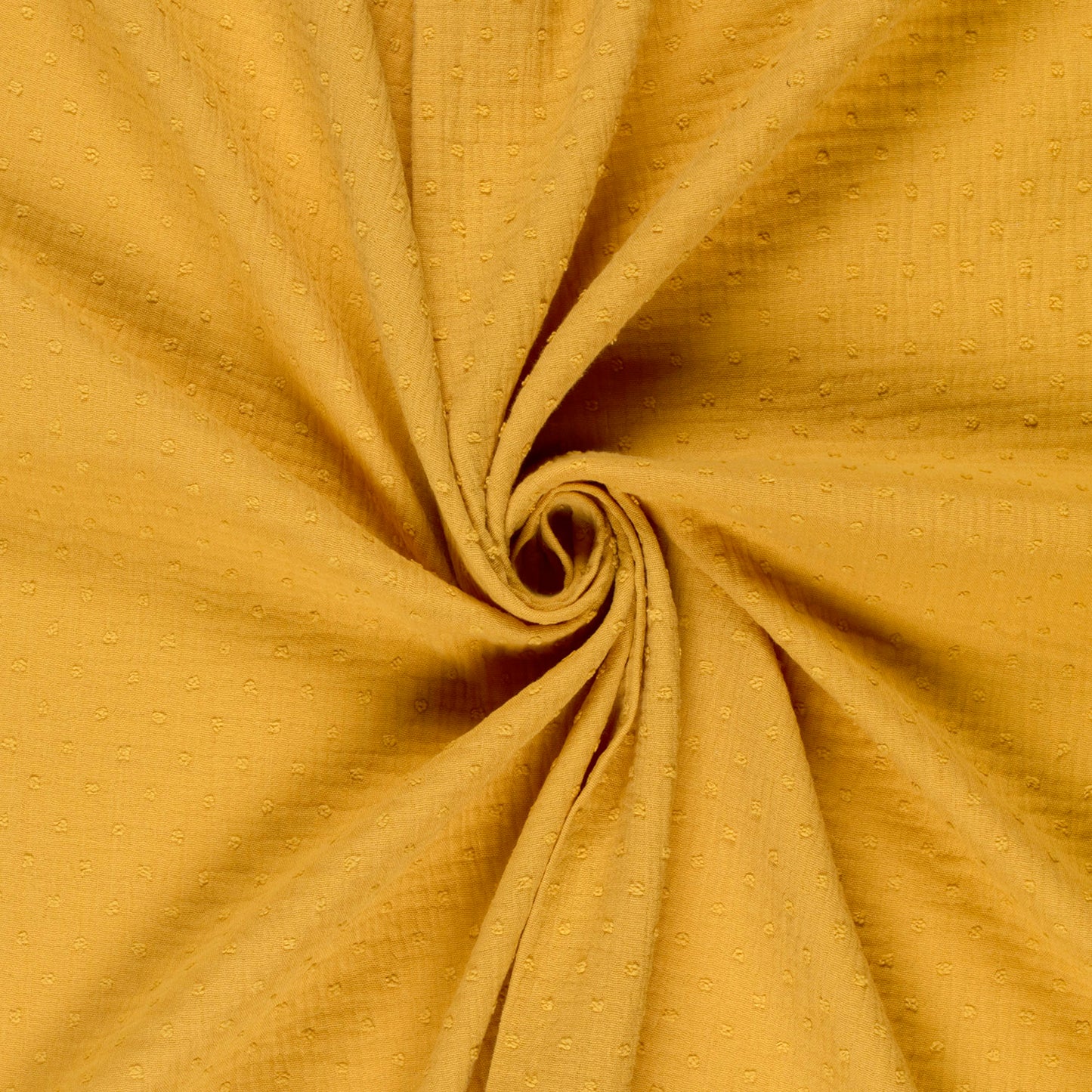 Double Gauze Dobby Dots Ochre