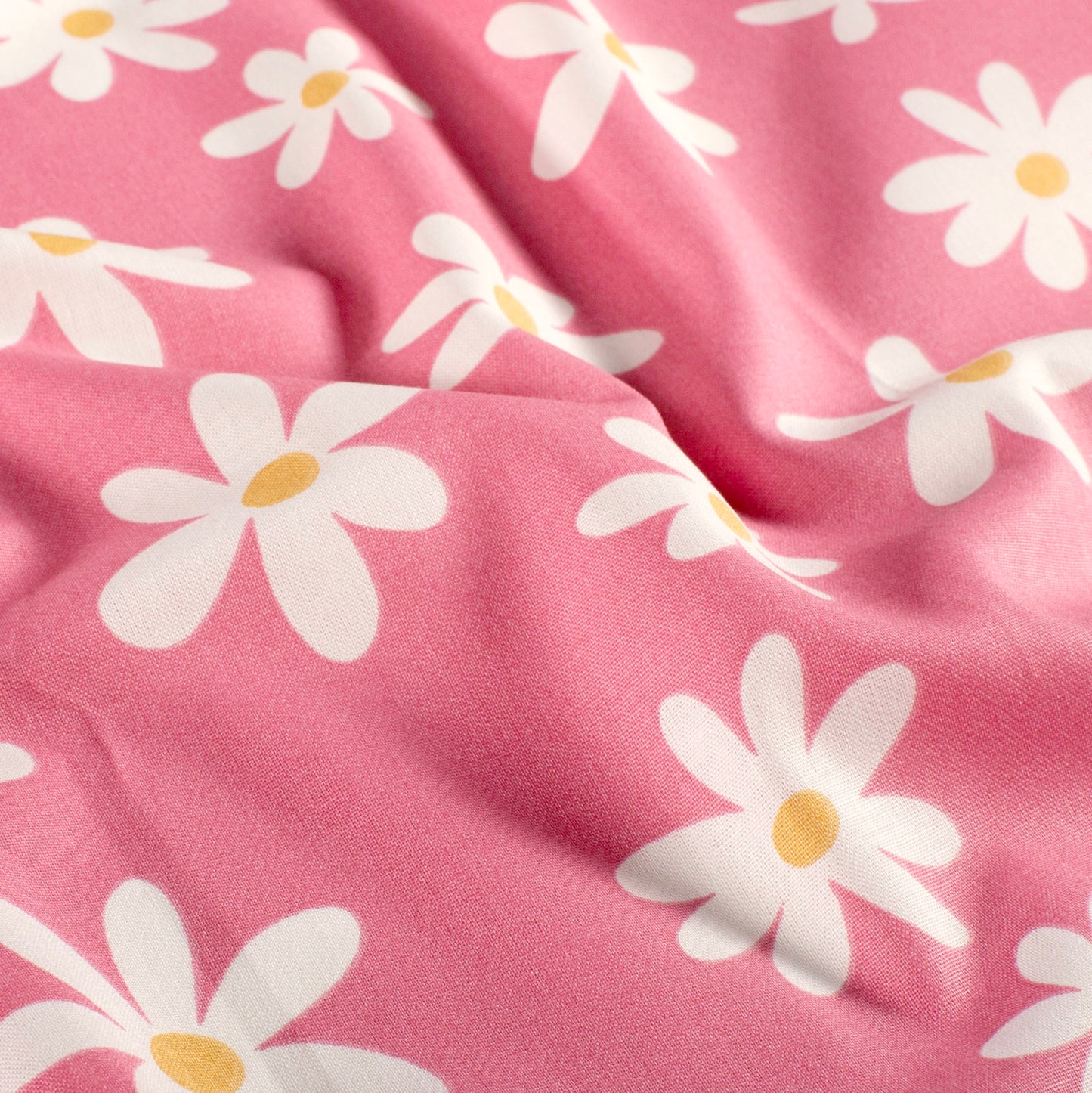 Cotton Poplin Printed Flowers Pink