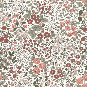 Baumwolljersey mit Blumenmuster, Cremeweiß