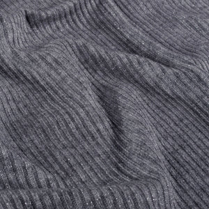 Rib Jersey Lurex Dark Grey
