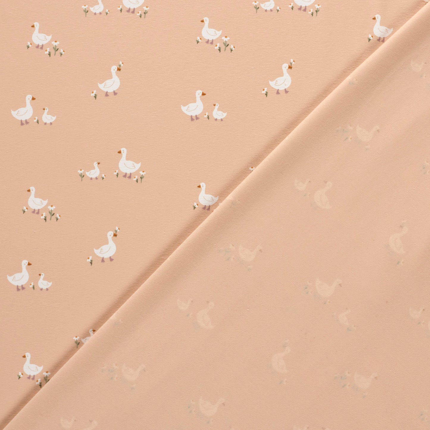 Cotton Jersey Printed Animals Light Pink