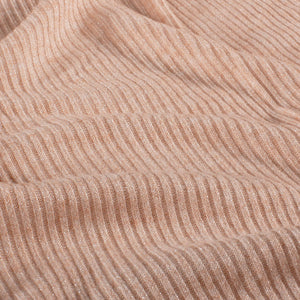 Rippstrick-Jersey mit Lurex-Beschichtung, Rosa