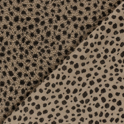 Sherpa-Fleece-Jacquard-Panther-Taupe-Grau