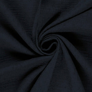 Doppelgaze Dobby-Punkte Marineblau