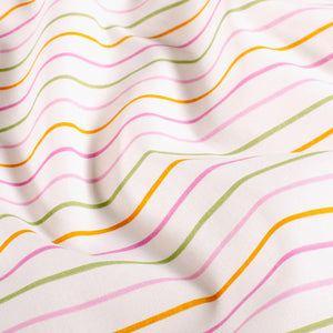 Baumwollpopeline mit Streifenmuster, cremeweiß