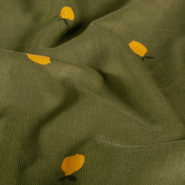 Babycord 21w Früchte Khakigrün