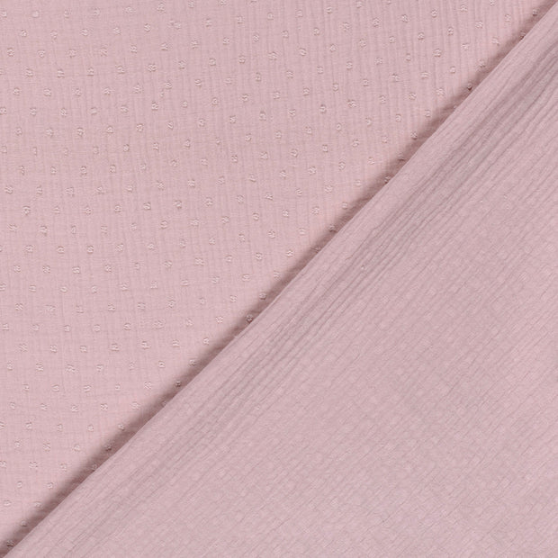 Doppelgaze Dobby Dots Rosa