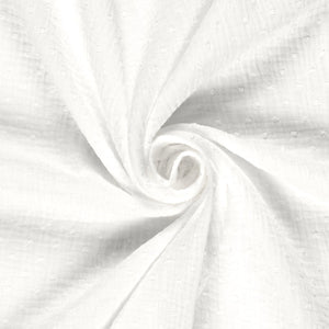 Doppelgaze Dobby-Punkte, Cremeweiß