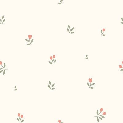 Baumwolljersey mit Punktblumenmuster, cremeweiß