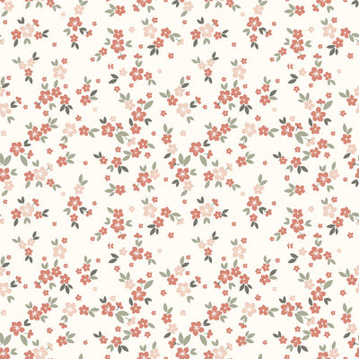 Baumwolljersey mit Blumenmuster, Cremeweiß