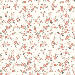 Baumwolljersey mit Blumenmuster, Cremeweiß