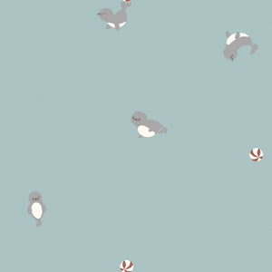 Baumwolljersey mit Tiermotiven, Babyblau