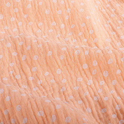 Doppellagiger Gaze-Stoff mit Punktmuster, Lachs