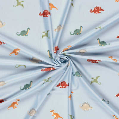 Bademoden-Jersey UPF50 Dinosaurier Babyblau