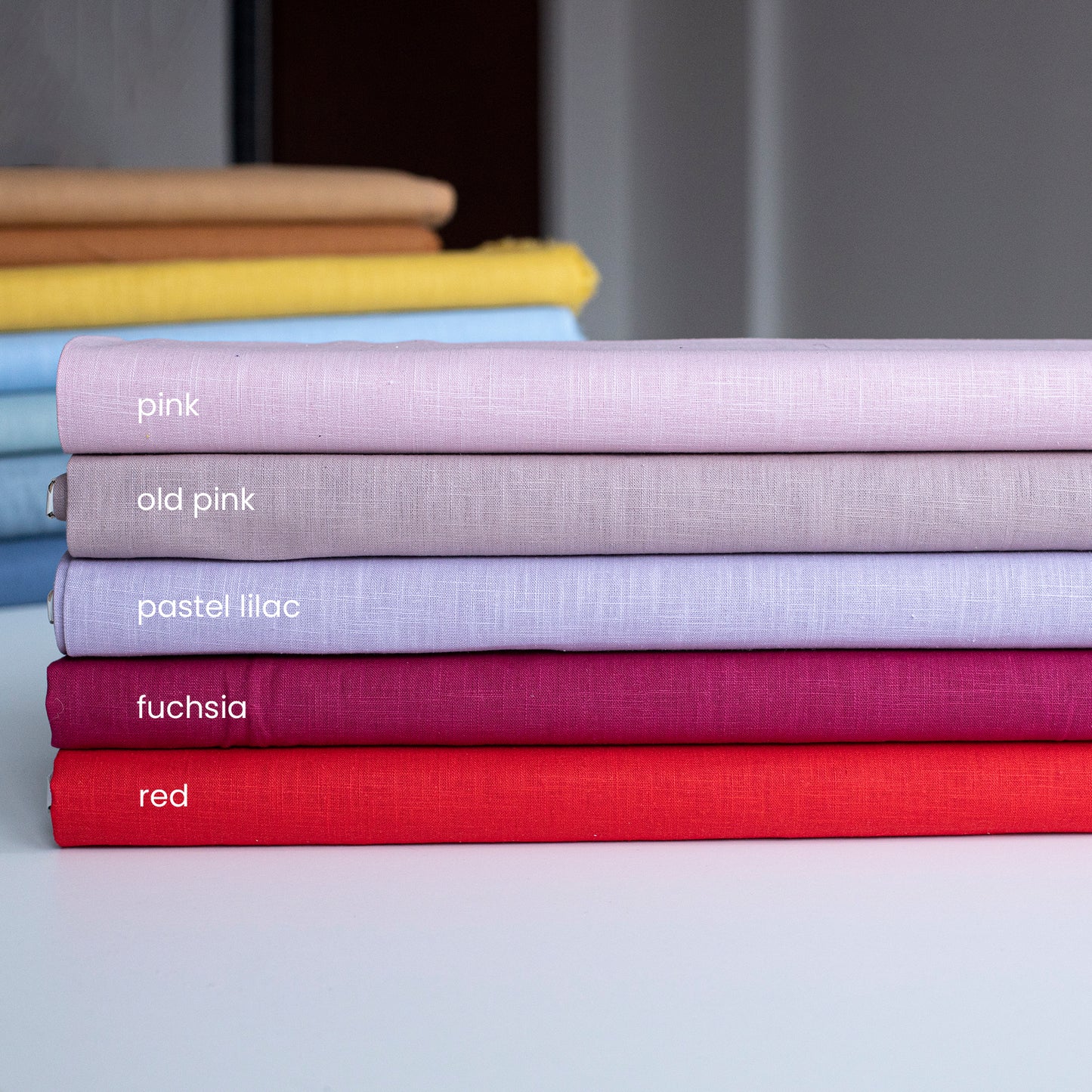 Gewaschenes Leinenrosa