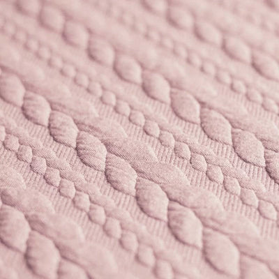 Zopfmuster-Jacquard, Nude-Rosa