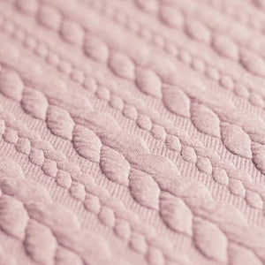 Zopfmuster-Jacquard, Nude-Rosa