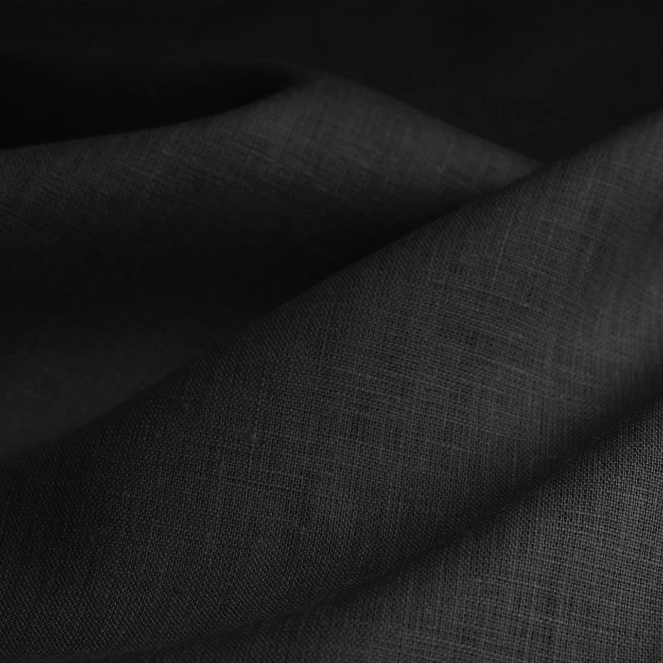 Gewaschenes Leinen Schwarz