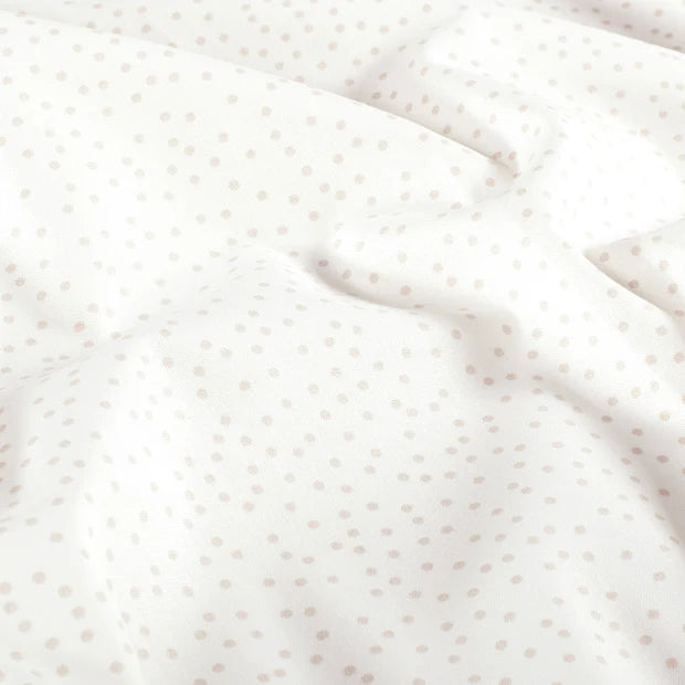 Baumwollpopeline mit Punktmuster, cremeweiß