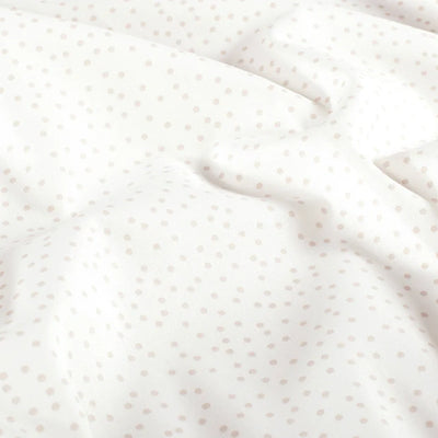 Baumwollpopeline mit Punktmuster, cremeweiß