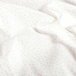 Baumwollpopeline mit Punktmuster, cremeweiß