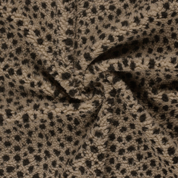 Sherpa-Fleece-Jacquard-Panther-Taupe-Grau