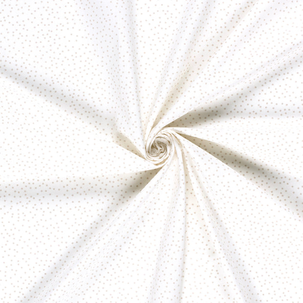 Baumwollpopeline mit Punktmuster, cremeweiß