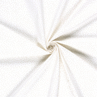 Baumwollpopeline mit Punktmuster, cremeweiß