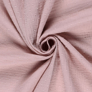 Doppelgaze Dobby Dots Rosa