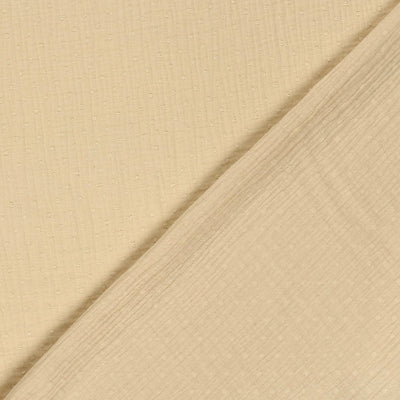 Doppelgaze Dobby-Punkte Beige