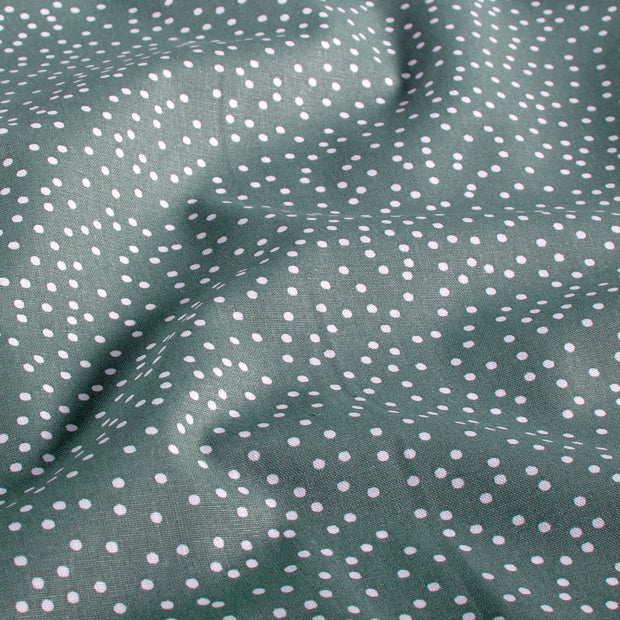 Baumwollpopeline mit Punktmuster, Stahlblau