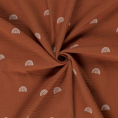 Doppellagiges Gaze-Regenbogen-Brikett mit Print