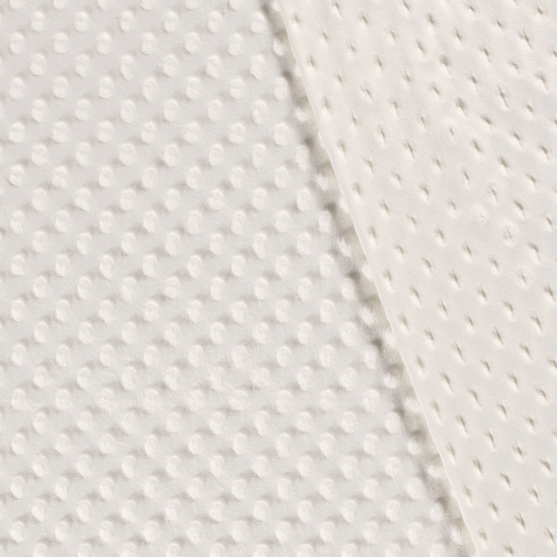 Minky-Stoff, Cremeweiß