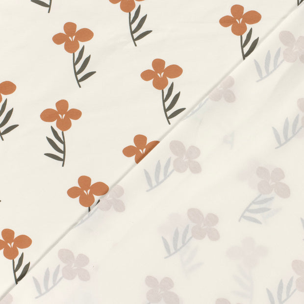 Baumwolljersey mit großem Blumenmuster, cremefarben